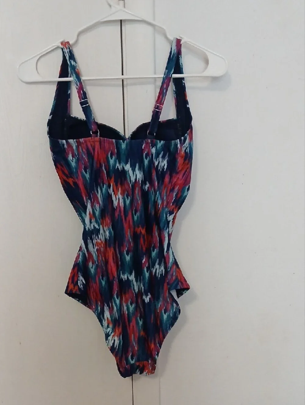 Navy Multi-Color Ruffled One-Piece Swimsuit - Picture 2 of 2